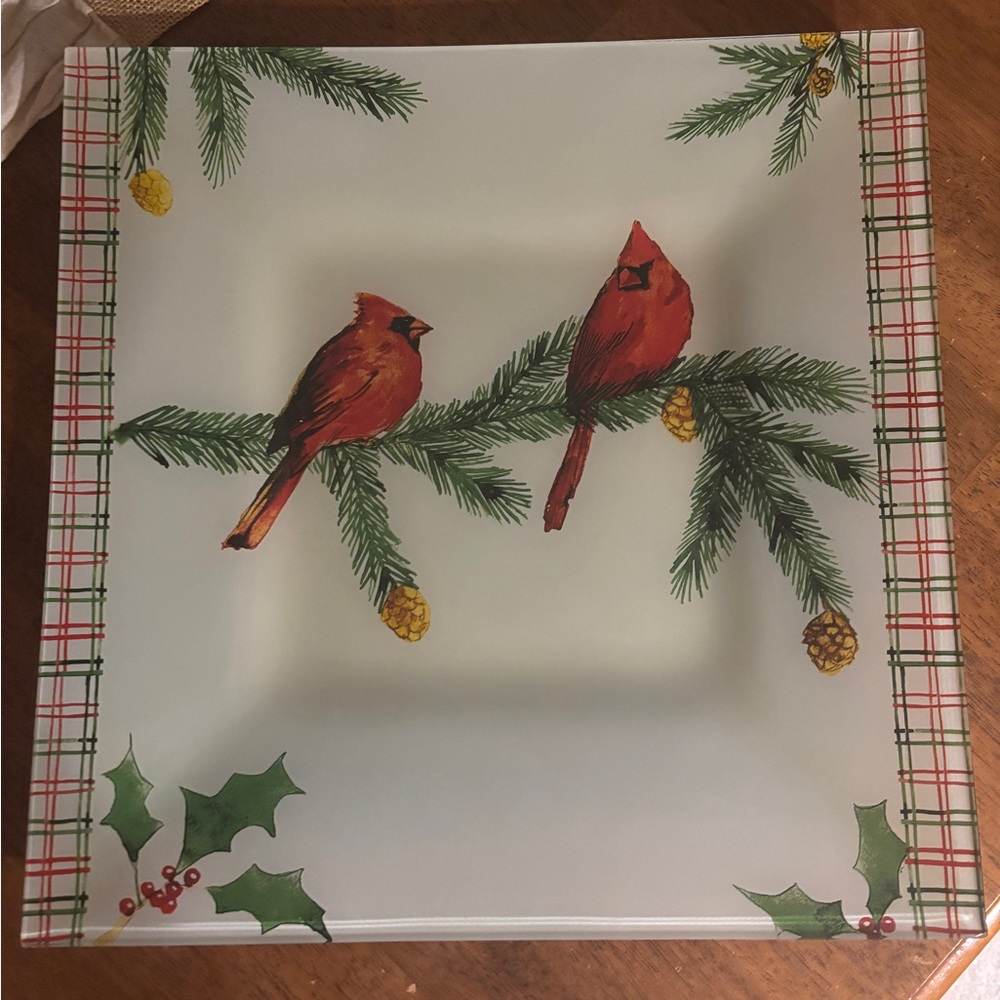 Pfaltzgraff Frosted Glass Serving Platter